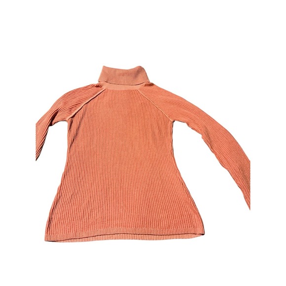 abercrombie fitch Turtleneck Soft Ribbed Sweater Cut Out Back Size small Coral - Picture 4 of 10